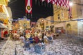 MOSTA, MALTA - 15 AUG. 2016: The Mosta festival at night with celebrating maltese people